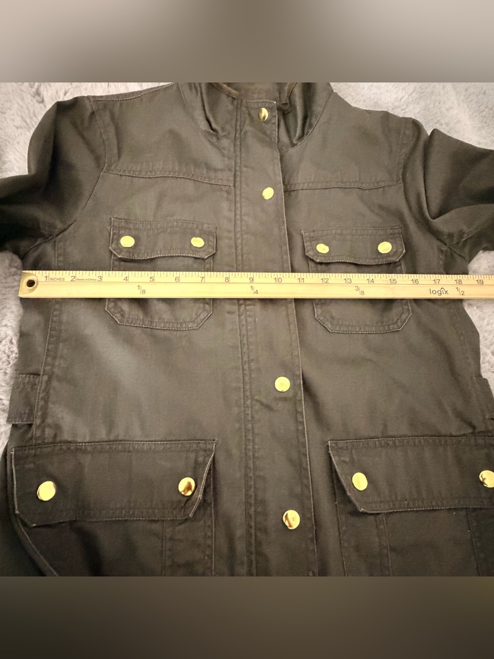 J.Crew Relaxed Boyfriend Field Utility Jacket Military Olive Green M - Picture 9 of 13